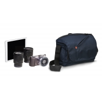 Manfrotto NX-M fotografická brašna s ramenním popruhem pro Mirrorless modrá