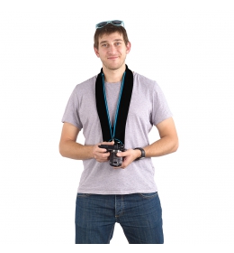 Ramenní popruh Miggo pro mirrorless fotoaparáty, černo-modrý