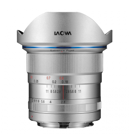 Laowa 12mm f/2.8 Zero-D pro Canon EF, stříbrné provedení